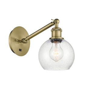 Sconces Single Glass by Innovations ( 405 | 317-1W-AB-G124-6-LED Ballston ) 