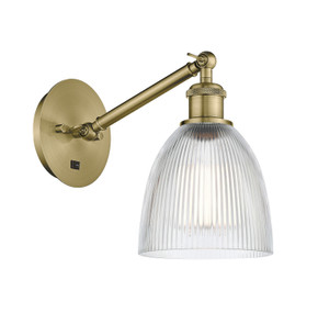 Sconces Single Glass by Innovations ( 405 | 317-1W-AB-G382-LED Ballston ) 