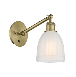 Sconces Single Glass by Innovations ( 405 | 317-1W-AB-G441 Ballston ) 