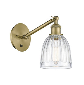 Sconces Single Glass by Innovations ( 405 | 317-1W-AB-G442 Ballston ) 