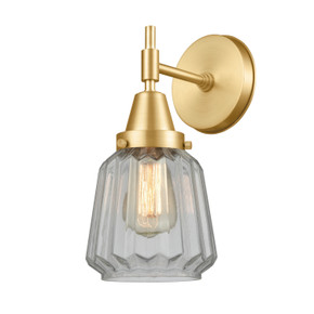 Sconces Single Glass by Innovations ( 405 | 447-1W-SG-G142-LED Caden ) 