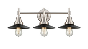 Bathroom Fixtures Three Lights by Innovations ( 405 | 447-3W-SN-M6-BK-LED Caden ) 