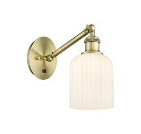 Sconces Single Glass by Innovations ( 405 | 317-1W-AB-G559-5GWH Ballston ) 