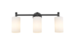 Bathroom Fixtures Three Lights by Innovations ( 405 | 434-3W-BK-G434-7WH Downtown Urban ) 