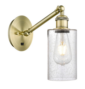 Sconces Single Glass by Innovations ( 405 | 317-1W-AB-G804 Ballston ) 