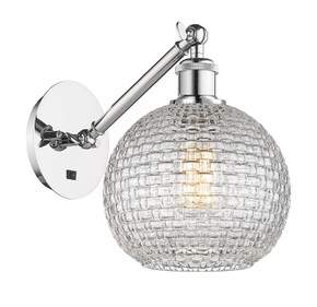 Sconces Single Glass by Innovations ( 405 | 317-1W-PC-G122C-8CL Ballston ) 