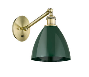 Sconces Single Glass by Innovations ( 405 | 317-1W-AB-MBD-75-GR Ballston ) 