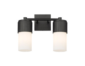 Bathroom Fixtures Two Lights by Innovations ( 405 | 428-2W-BK-G428-7WH Downtown Urban ) 
