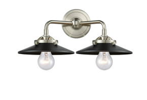 Bathroom Fixtures Two Lights by Innovations ( 405 | 284-2W-SN-M6-BK-LED Nouveau ) 
