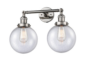 Bathroom Fixtures Two Lights by Innovations ( 405 | 208-PN-G204-8-LED Franklin Restoration ) 