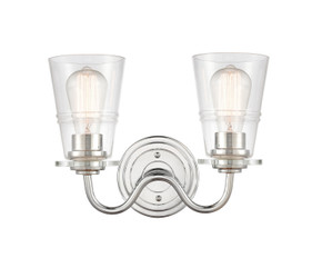 Bathroom Fixtures Two Lights by Innovations ( 405 | 421-2W-PC-CL-LED Auralume ) 