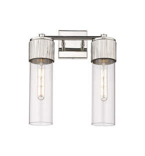 Bathroom Fixtures Two Lights by Innovations ( 405 | 428-2W-PN-G428-12CL Downtown Urban ) 