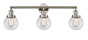 Bathroom Fixtures Three Lights by Innovations ( 405 | 205-PN-G202-6-LED Franklin Restoration ) 