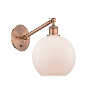 Sconces Single Glass by Innovations ( 405 | 317-1W-AC-G121-8-LED Ballston ) 