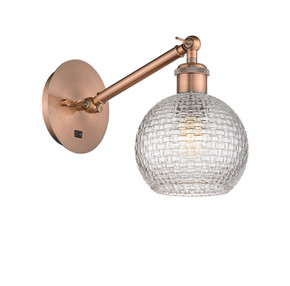 Sconces Single Glass by Innovations ( 405 | 317-1W-AC-G122C-6CL Ballston ) 