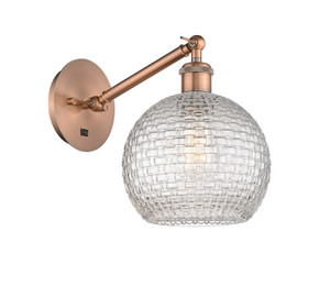 Sconces Single Glass by Innovations ( 405 | 317-1W-AC-G122C-8CL Ballston ) 