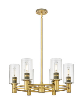 Mid. Chandeliers Glass Up by Innovations ( 405 | 434-6CR-BB-G434-7CL Downtown Urban ) 