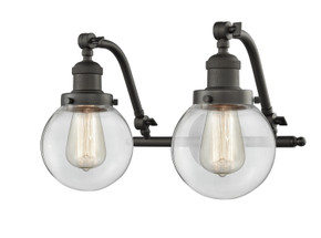 Bathroom Fixtures Two Lights by Innovations ( 405 | 515-2W-OB-G202-6-LED Franklin Restoration ) 