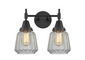 Bathroom Fixtures Two Lights by Innovations ( 405 | 447-2W-BK-G142-LED Caden ) 