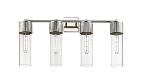 Bathroom Fixtures Four Lights by Innovations ( 405 | 428-4W-PN-G428-12CL Downtown Urban ) 