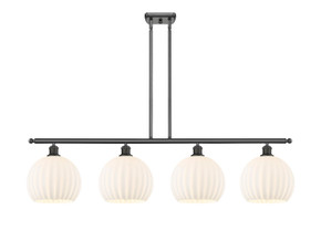 Linear/Island 4 Light + by Innovations ( 405 | 516-4I-OB-G1217-10WV Ballston ) 