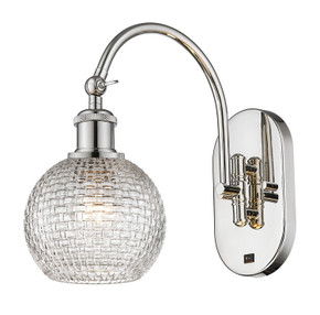 Sconces Single Glass by Innovations ( 405 | 518-1W-PN-G122C-6CL Ballston ) 