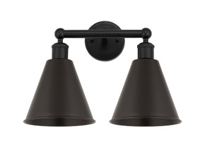 Bathroom Fixtures Two Lights by Innovations ( 405 | 616-2W-BK-MBC-8-BK Edison ) 