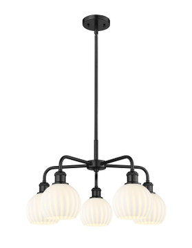 Mid. Chandeliers Glass Down by Innovations ( 405 | 516-5CR-BK-G1217-6WV Ballston ) 