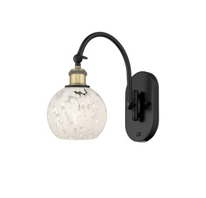 Sconces Single Glass by Innovations ( 405 | 518-1W-BAB-G1216-6WM Ballston ) 