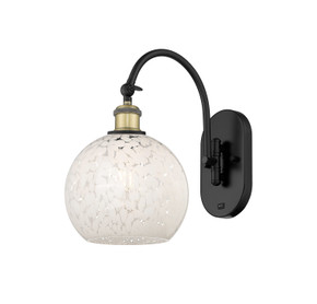 Sconces Single Glass by Innovations ( 405 | 518-1W-BAB-G1216-8WM Ballston ) 