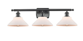 Bathroom Fixtures Three Lights by Innovations ( 405 | 516-3W-BK-G131 Ballston ) 