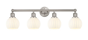 Bathroom Fixtures Four Lights by Innovations ( 405 | 616-4W-SN-G1217-6WV Edison ) 