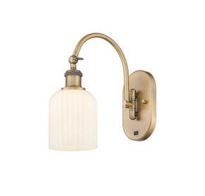 Sconces Single Glass by Innovations ( 405 | 518-1W-BB-G559-5GWH Ballston ) 