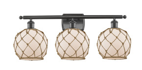 Bathroom Fixtures Three Lights by Innovations ( 405 | 516-3W-OB-G121-8RB Ballston ) 
