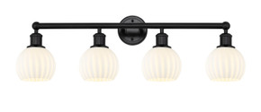Bathroom Fixtures Four Lights by Innovations ( 405 | 616-4W-BK-G1217-6WV Edison ) 