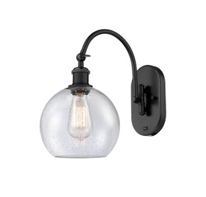 Sconces Single Glass by Innovations ( 405 | 518-1W-BK-G124-8-LED Ballston ) 