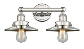 Bathroom Fixtures Two Lights by Innovations ( 405 | 616-2W-PN-M1-PN Edison ) 