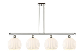 Linear/Island 4 Light + by Innovations ( 405 | 516-4I-PN-G1217-10WV Ballston ) 