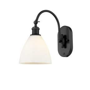 Sconces Single Glass by Innovations ( 405 | 518-1W-BK-GBD-751 Ballston ) 