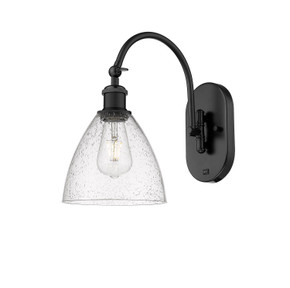 Sconces Single Glass by Innovations ( 405 | 518-1W-BK-GBD-754-LED Ballston ) 