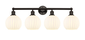 Bathroom Fixtures Four Lights by Innovations ( 405 | 616-4W-OB-G1217-8WV Edison ) 