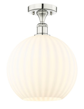 Semi-Flush Mts. Glass Down by Innovations ( 405 | 616-1F-PN-G1217-12WV Edison ) 