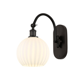 Sconces Single Glass by Innovations ( 405 | 518-1W-OB-G1217-8WV Ballston ) 