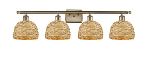 Bathroom Fixtures Four Lights by Innovations ( 405 | 516-4W-AB-RBD-8-NAT Ballston ) 