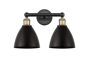 Bathroom Fixtures Two Lights by Innovations ( 405 | 616-2W-BAB-MBD-75-BK Edison ) 