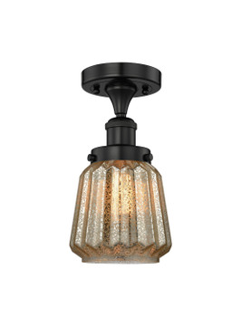 Semi-Flush Mts. Glass Down by Innovations ( 405 | 616-1F-BK-G146 Edison ) 