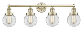 Bathroom Fixtures Four Lights by Innovations ( 405 | 616-4W-AB-G202-6 Edison ) 