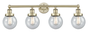 Bathroom Fixtures Four Lights by Innovations ( 405 | 616-4W-AB-G204-6 Edison ) 