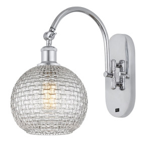 Sconces Single Glass by Innovations ( 405 | 518-1W-PC-G122C-8CL Ballston ) 