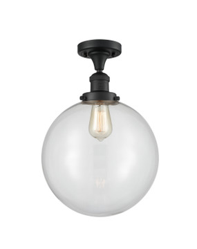 Semi-Flush Mts. Glass Down by Innovations ( 405 | 517-1CH-BK-G202-12-LED Franklin Restoration ) 